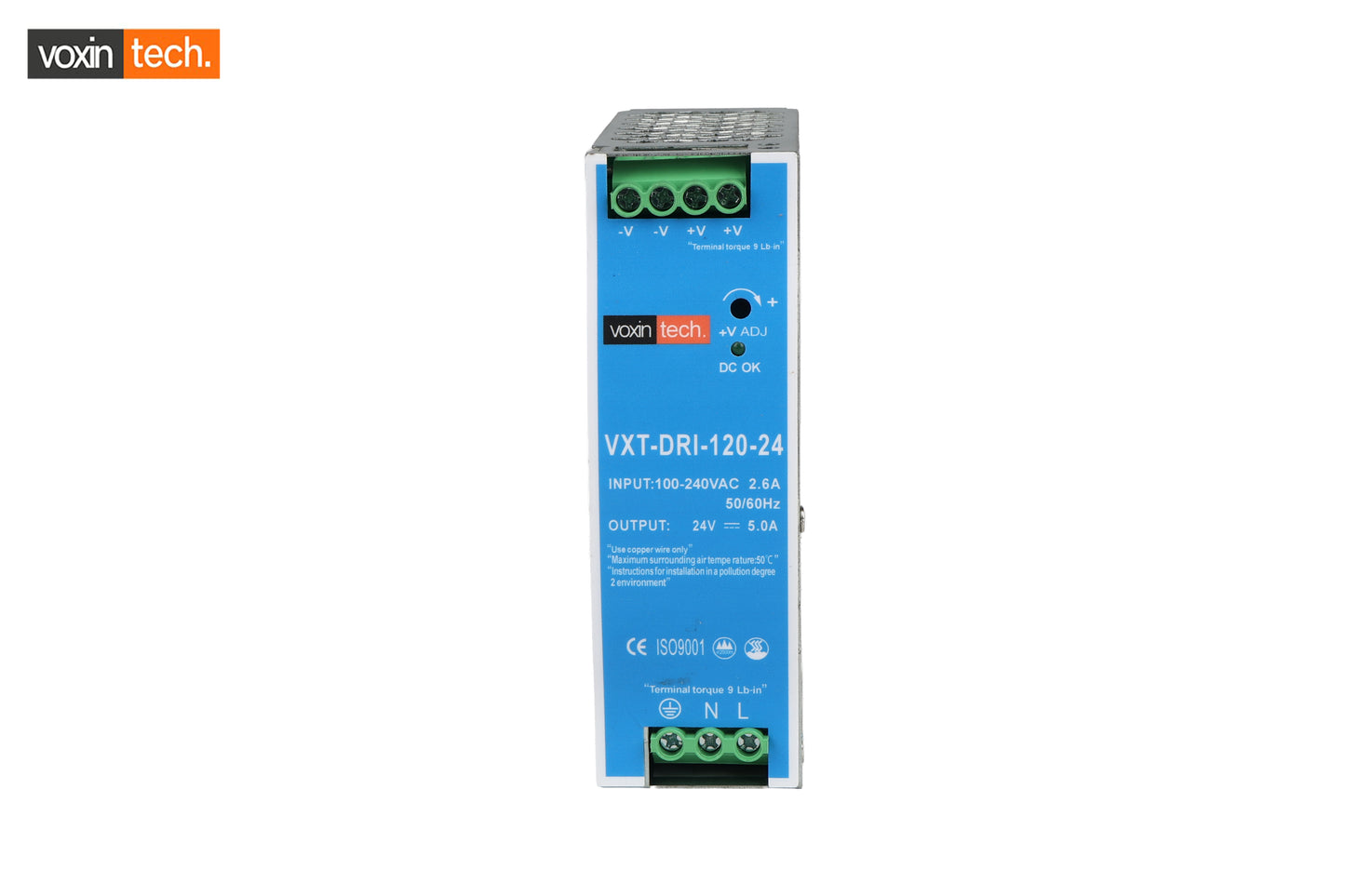 Voxintech DIN Rail Type Switched Mode Power VXT-DRI-120-24