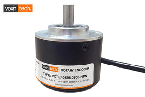 VXT-E40S06-0500-NPN Rotary Encoder β 40mm, 6mm Shaft, 500 PPR, NPN Output - VoxinTech | Industrypapa