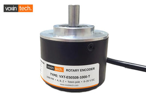 VXT-E50S08-1000-T Rotary Encoder β 50mm, 8mm Shaft, 1000 PPR, Totem Pole Output - VoxinTech | Industrypapa