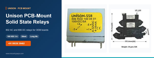 Unison PCB-Mount Solid State Relays: 802 & 806 for OEM Boards