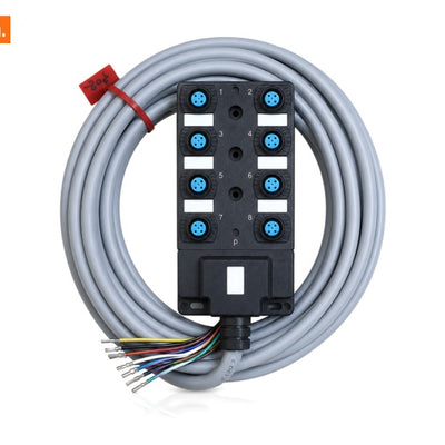 VXT-JB-M12-08D-02M M12 passive sensor distribution box