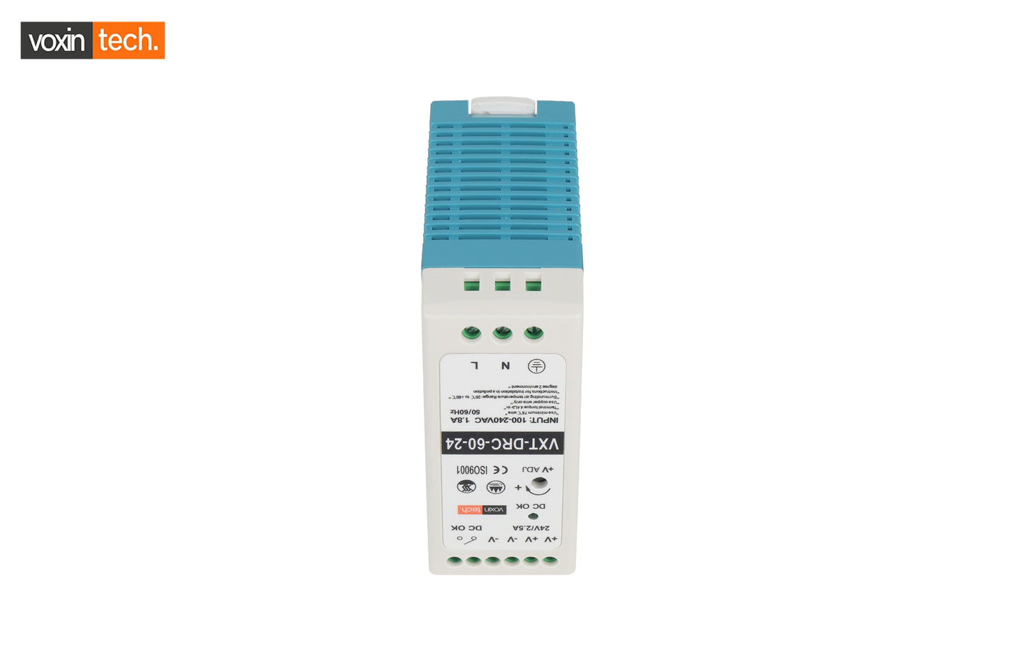 Voxintech DIN Rail Mount Compact Industrial Power Supply VXT-DRC-60-24 
