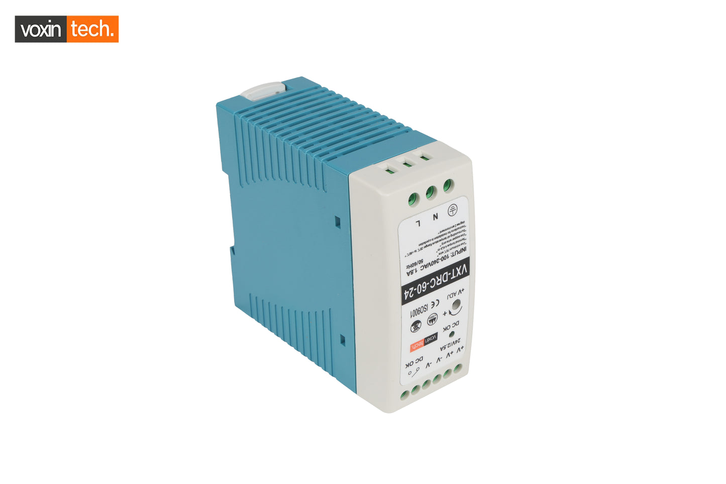 Voxintech DIN Rail Mount Compact Industrial Power Supply VXT-DRC-60-24 