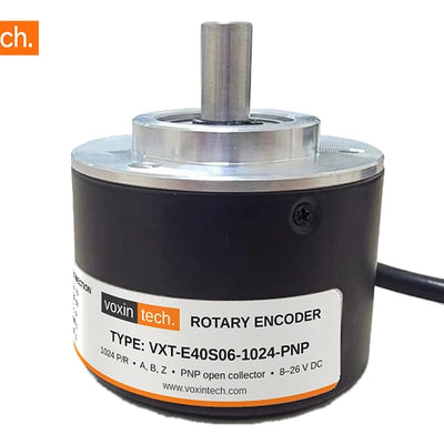 VXT-E40S06-1024-PNP Rotary Encoder – 40mm, 6mm Shaft, 1024 PPR, PNP Output