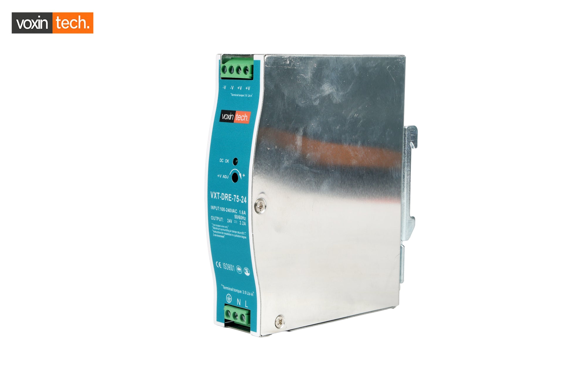 Voxintech DIN Rail Mount Industrial Power Supply VXT-DRE-75-24 