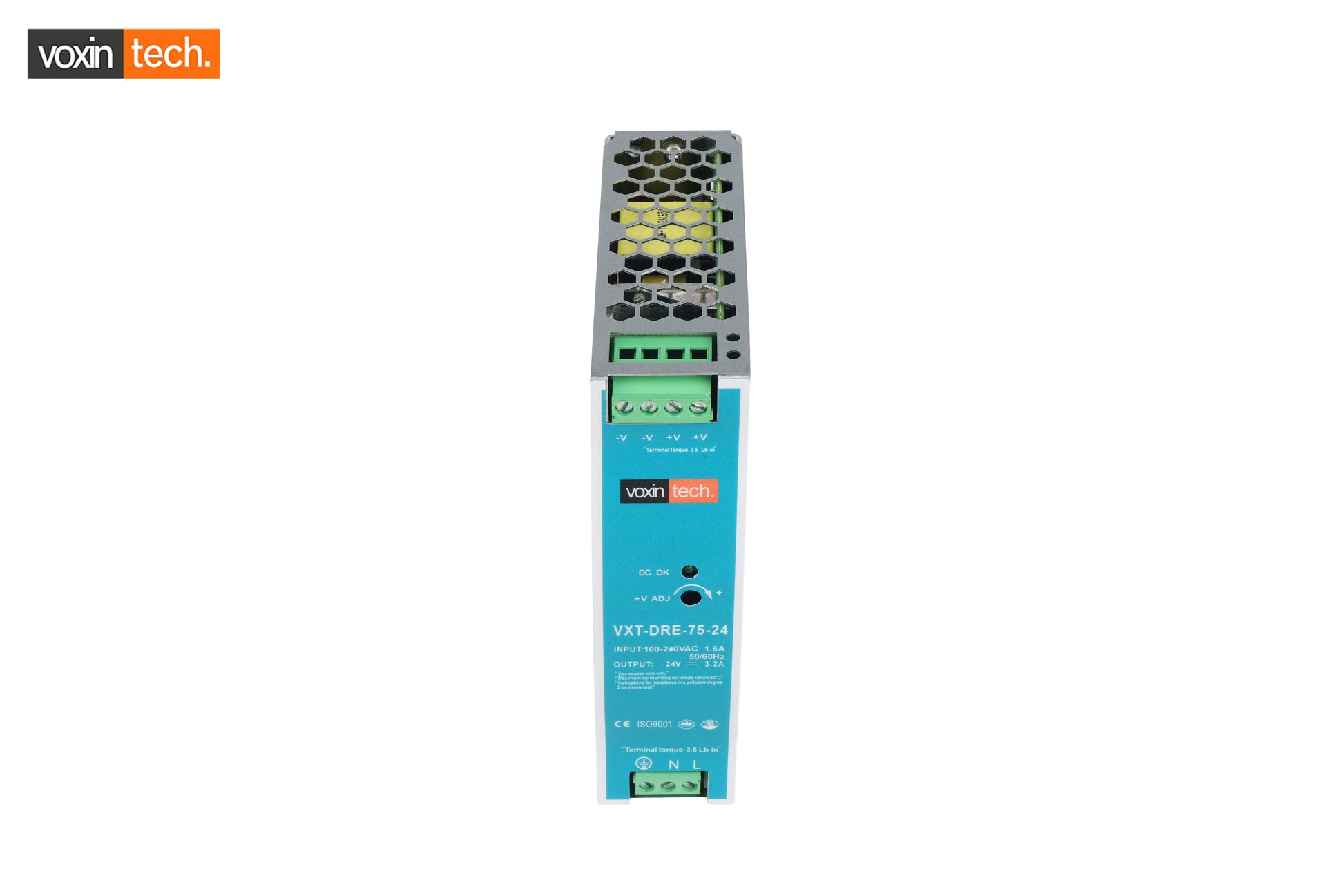 VXT-DRE-75-24 Voxintech DIN Rail Mount Industrial Power Supply