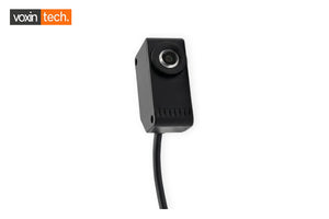 Front view of VXT-111 colour mark sensor showing RGB LED lens